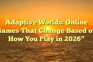 Adaptive Worlds: Online Games That Change Based on How You Play in 2026”