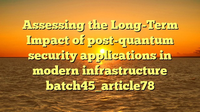 Assessing the Long-Term Impact of post-quantum security applications in modern infrastructure batch45_article78
